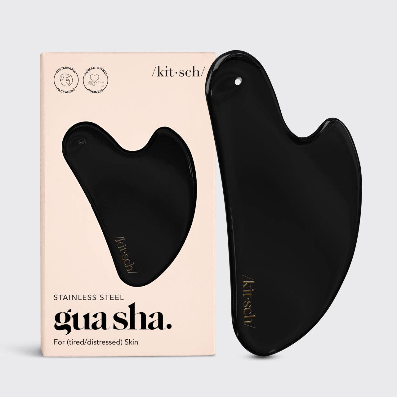 Kitsch Stainless Steel Gua Sha Matte Black