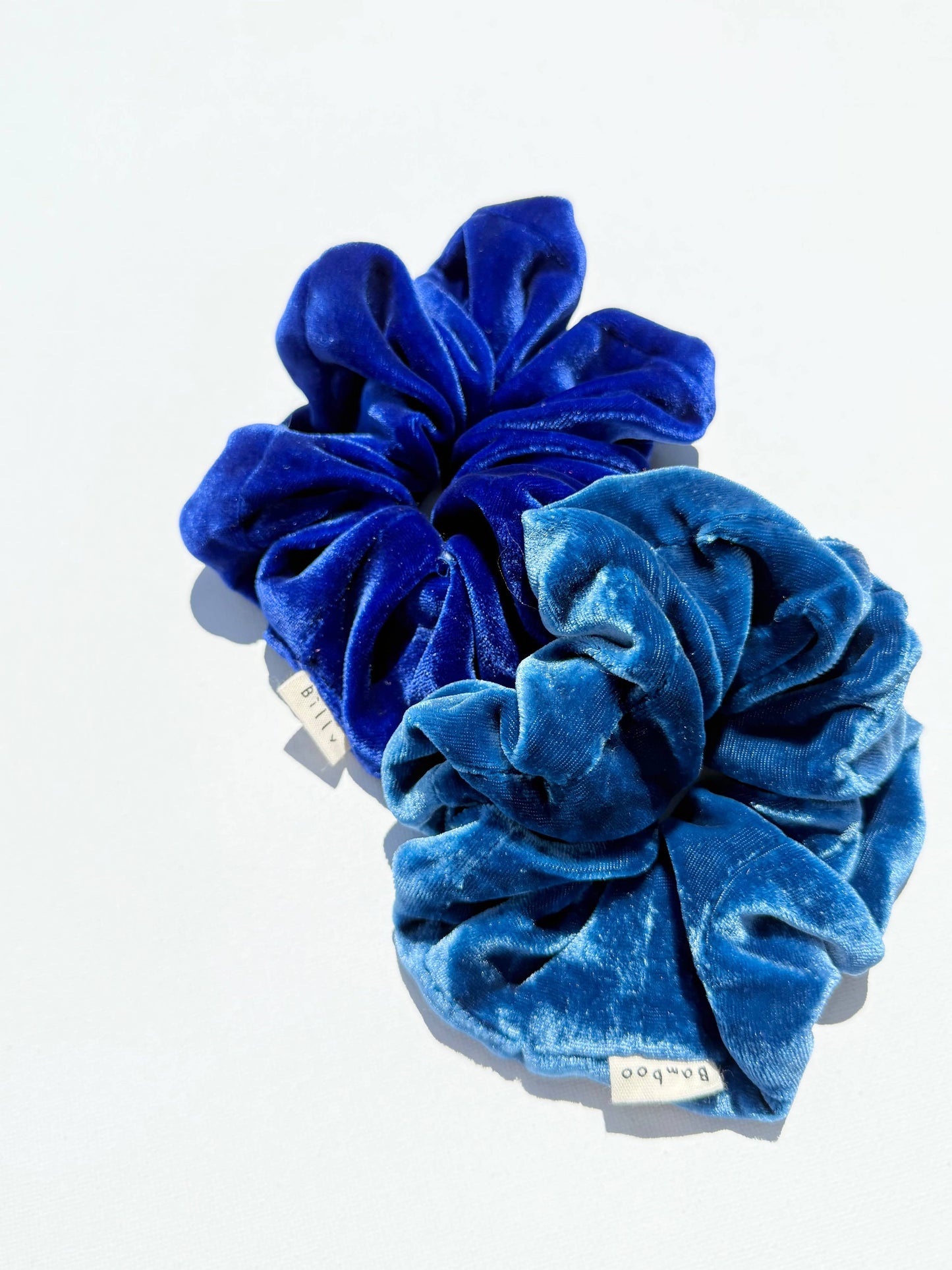 Billy Bamboo SILK VELVET SCRUNCHIES - crystal bright