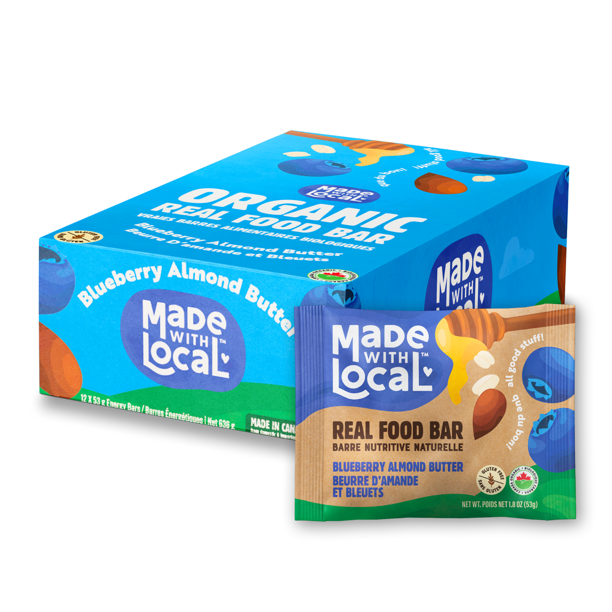 Blueberry Almond Butter | Organic Real Food Bar