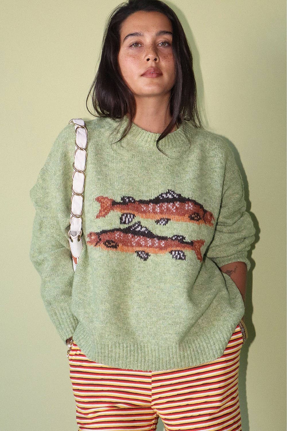 Trout Graphic Knit Sweater