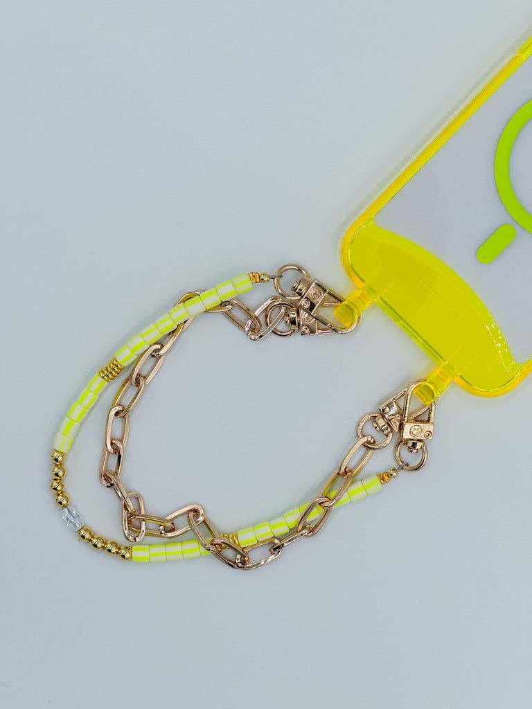 Clear Neon Yellow iPhone Case - MagSafe