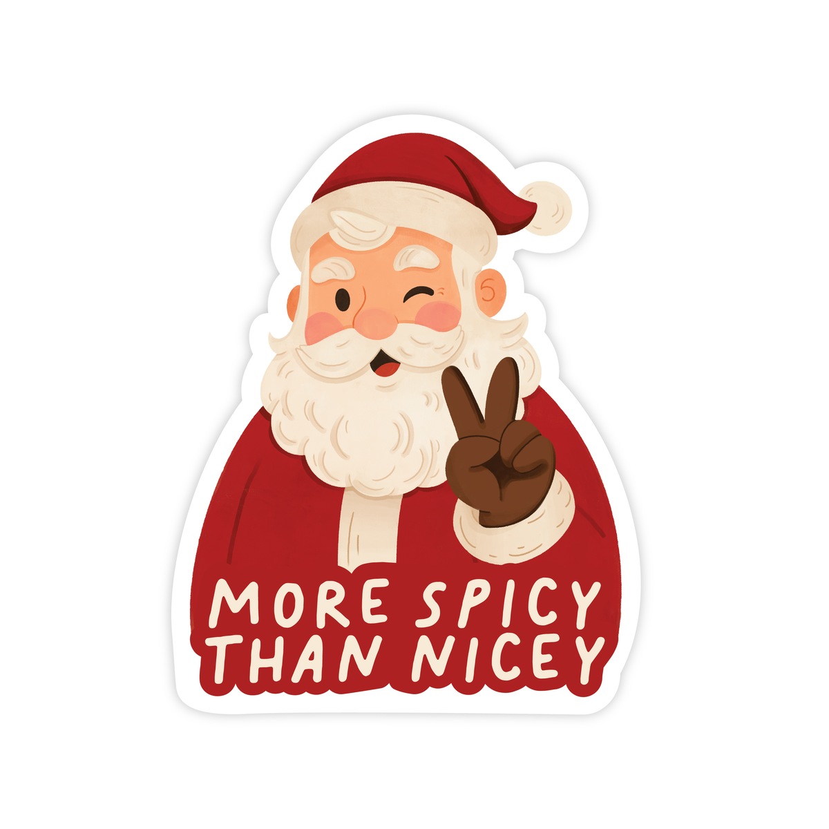 Santa More Spicy Than Nicey - Christmas Vinyl Sticker
