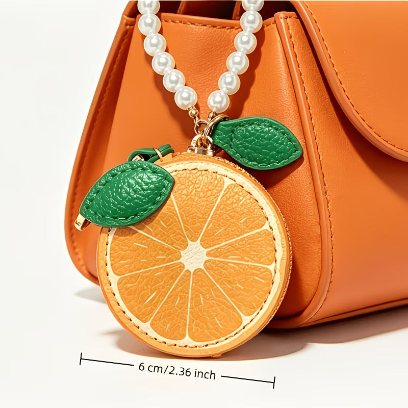 Orange Pearl Coin Purse