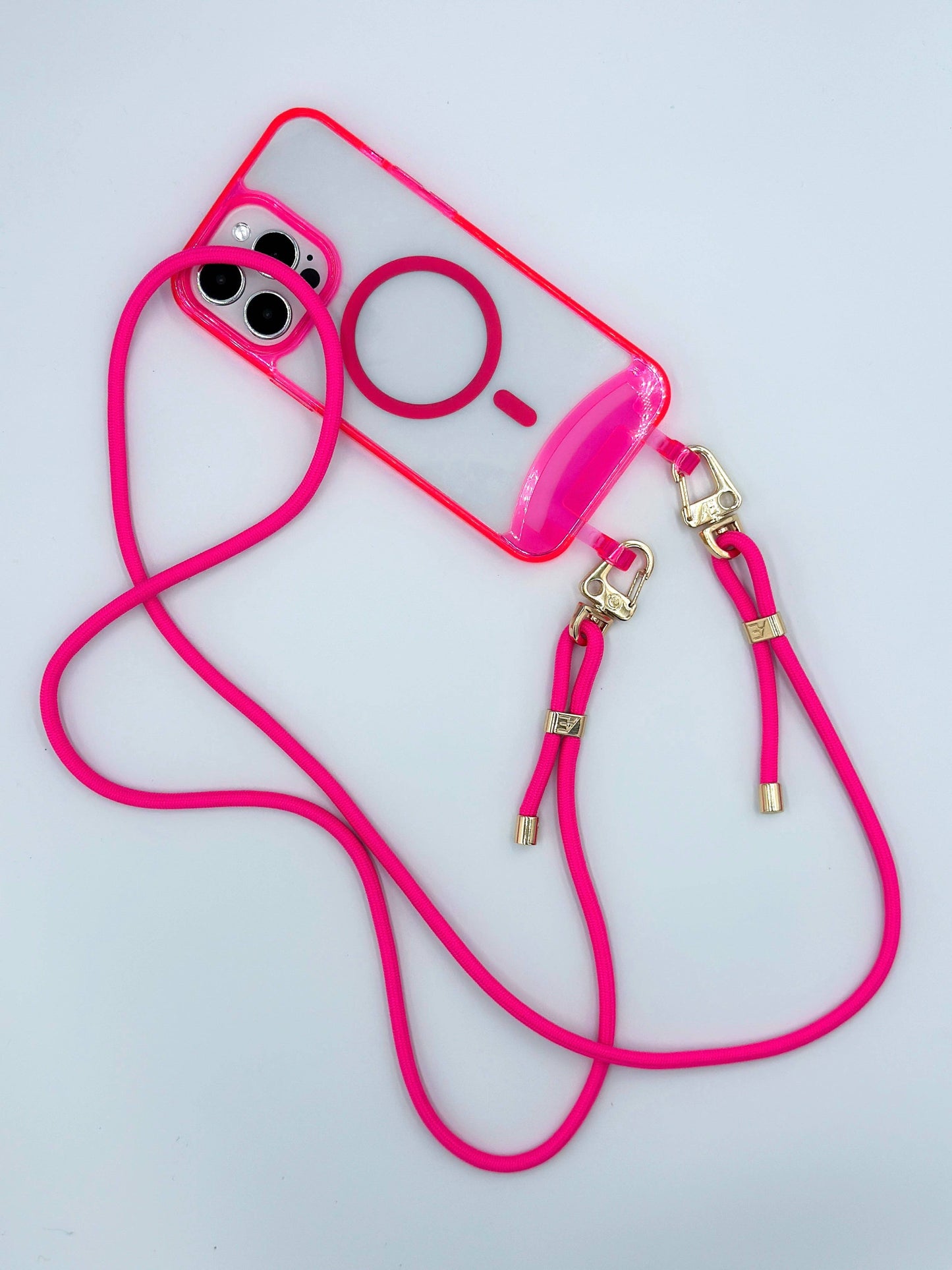 The Caep Clear Neon Pink iPhone Case - MagSafe