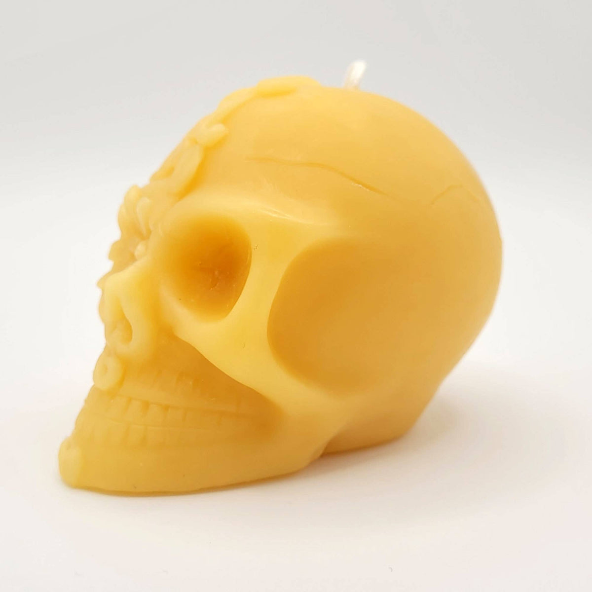 Beeswax Candle- Flower Skull