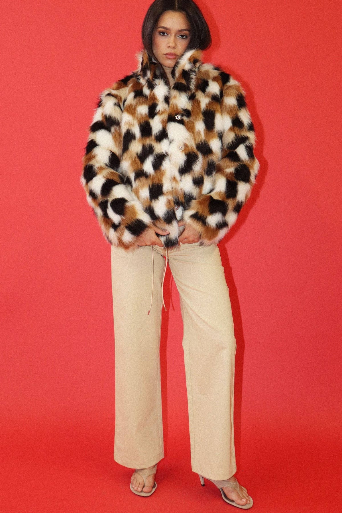 Print Faux Jacket