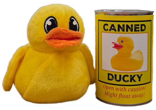 Canned Ducky | Plush Rubber Ducky Stuffed Animal | Gift