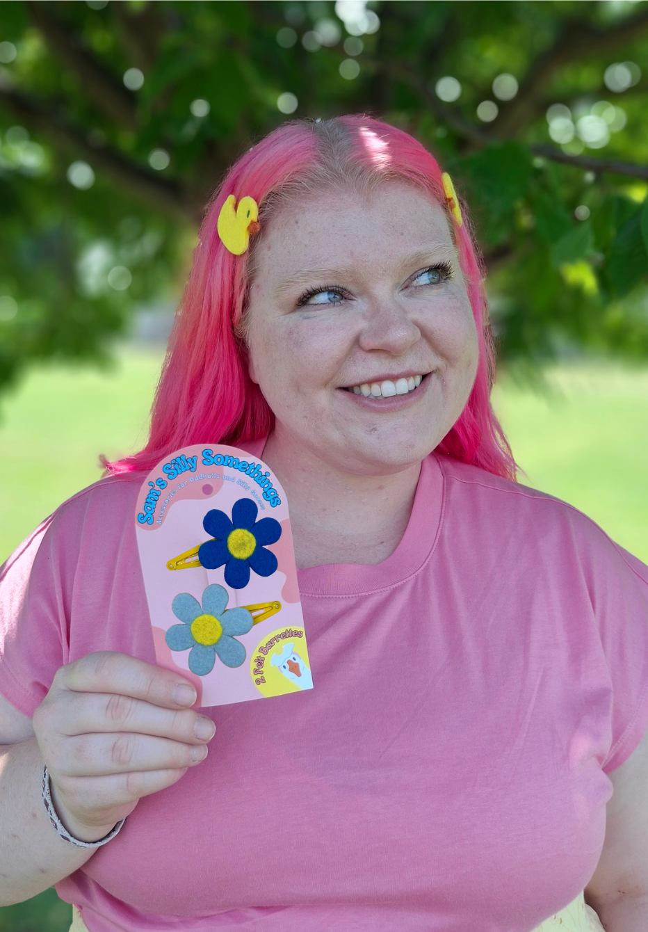 Blue Flower Barrettes | Felt Barrettes | Hair Accessories