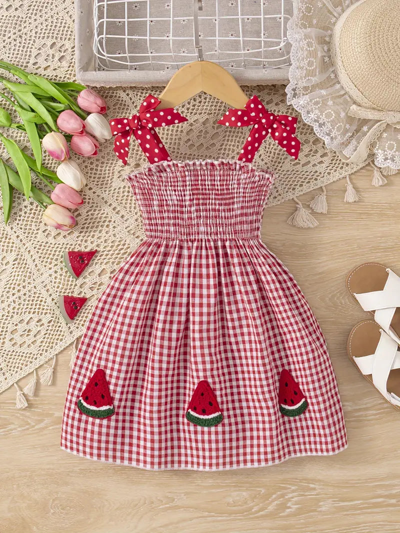 Kids Plaid watermelon dress