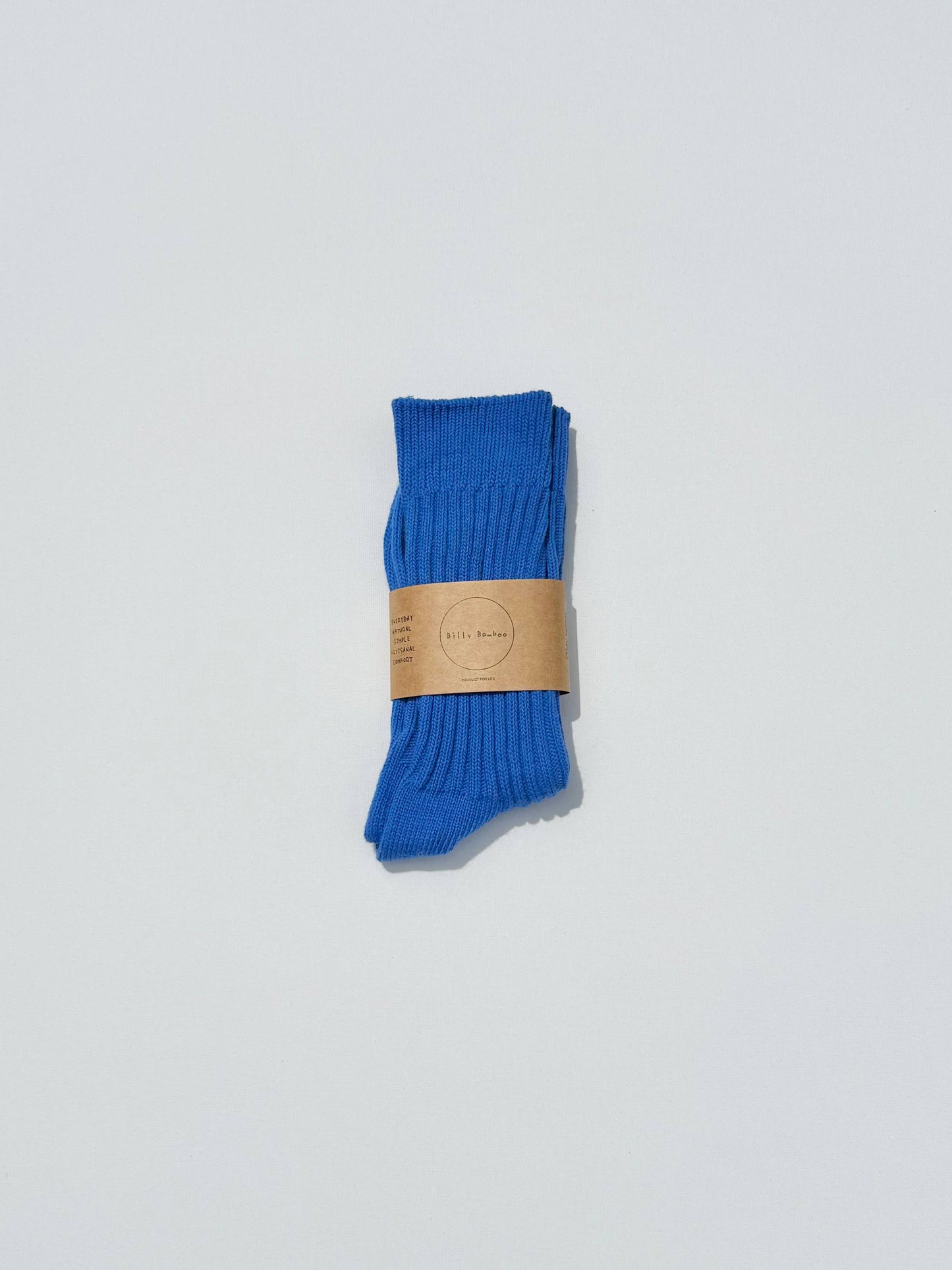 RIBBED COTTON HIGH SOCKS - Crystal bright