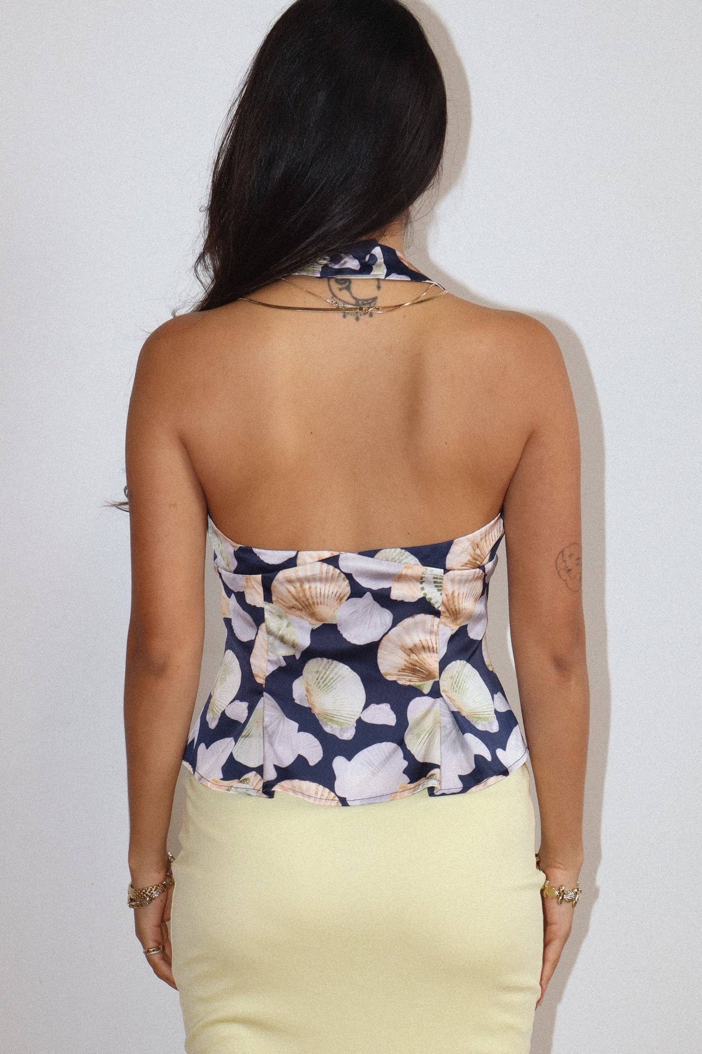 Seashell Print Halter Top