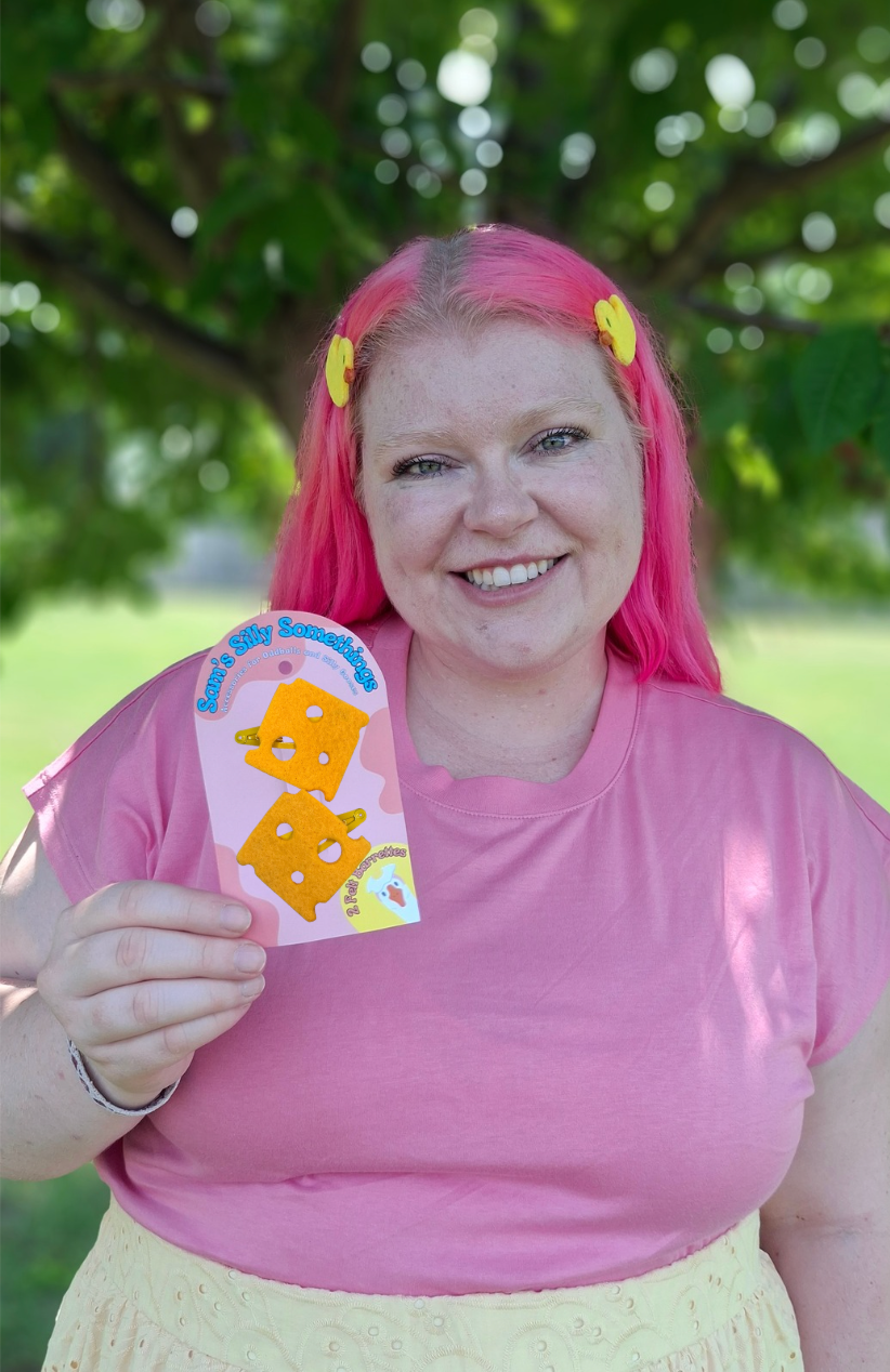 Cheese Barrettes | Felt Barrettes | Hair Accessories