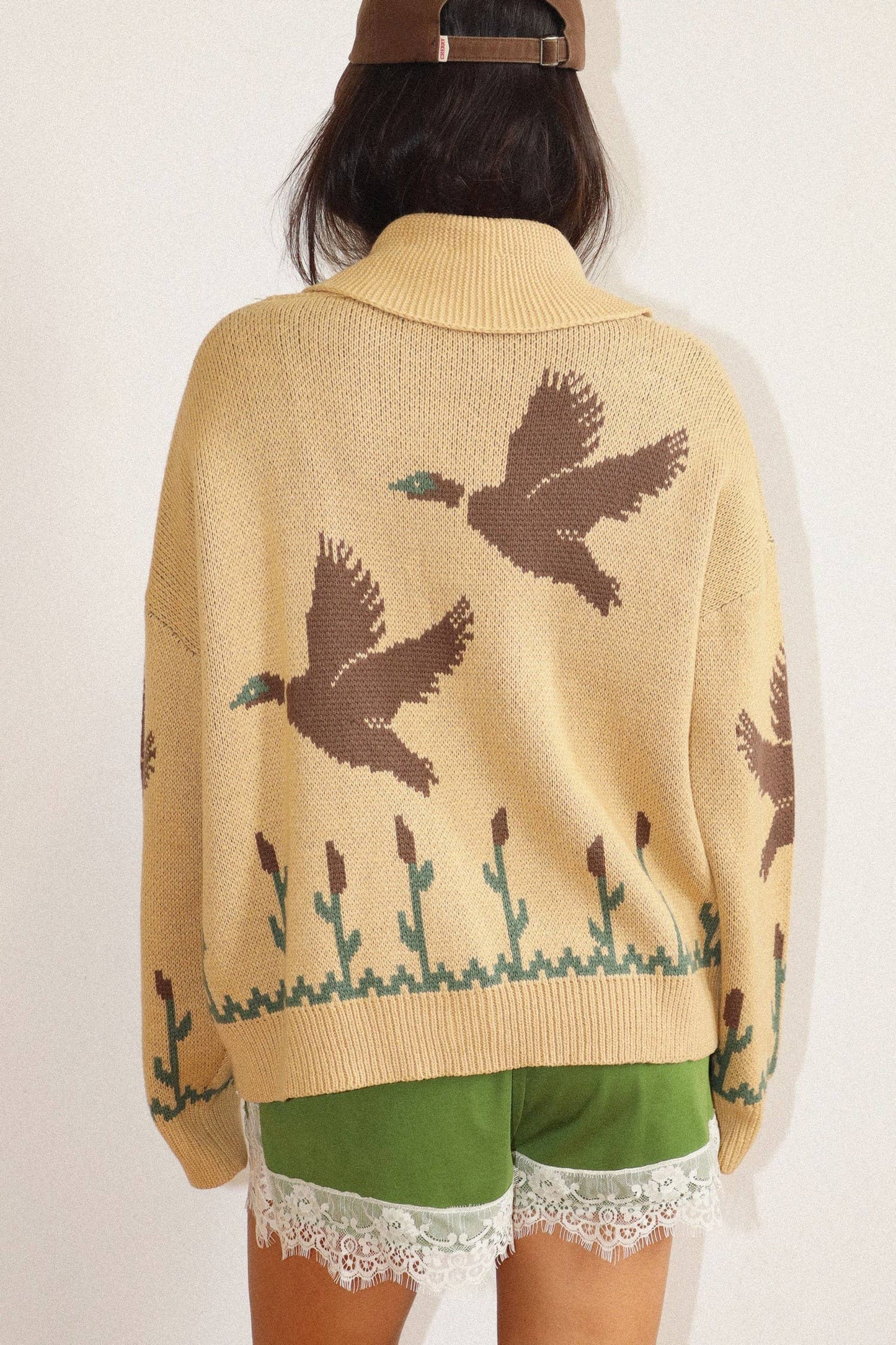 Desert Bird Knit Zip Cardigan