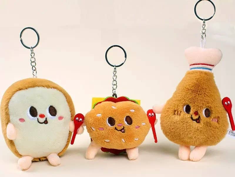 3.5-6" Food Keychain - various designs