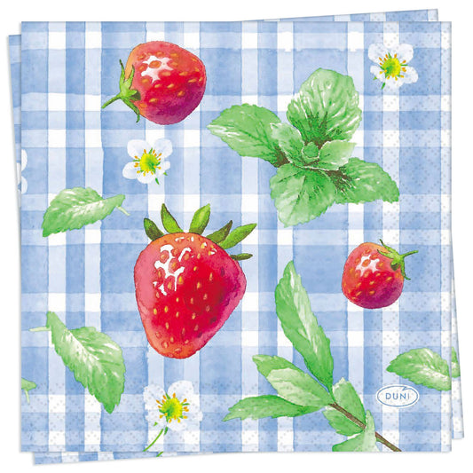 Strawberry Picnic Cocktail Napkin