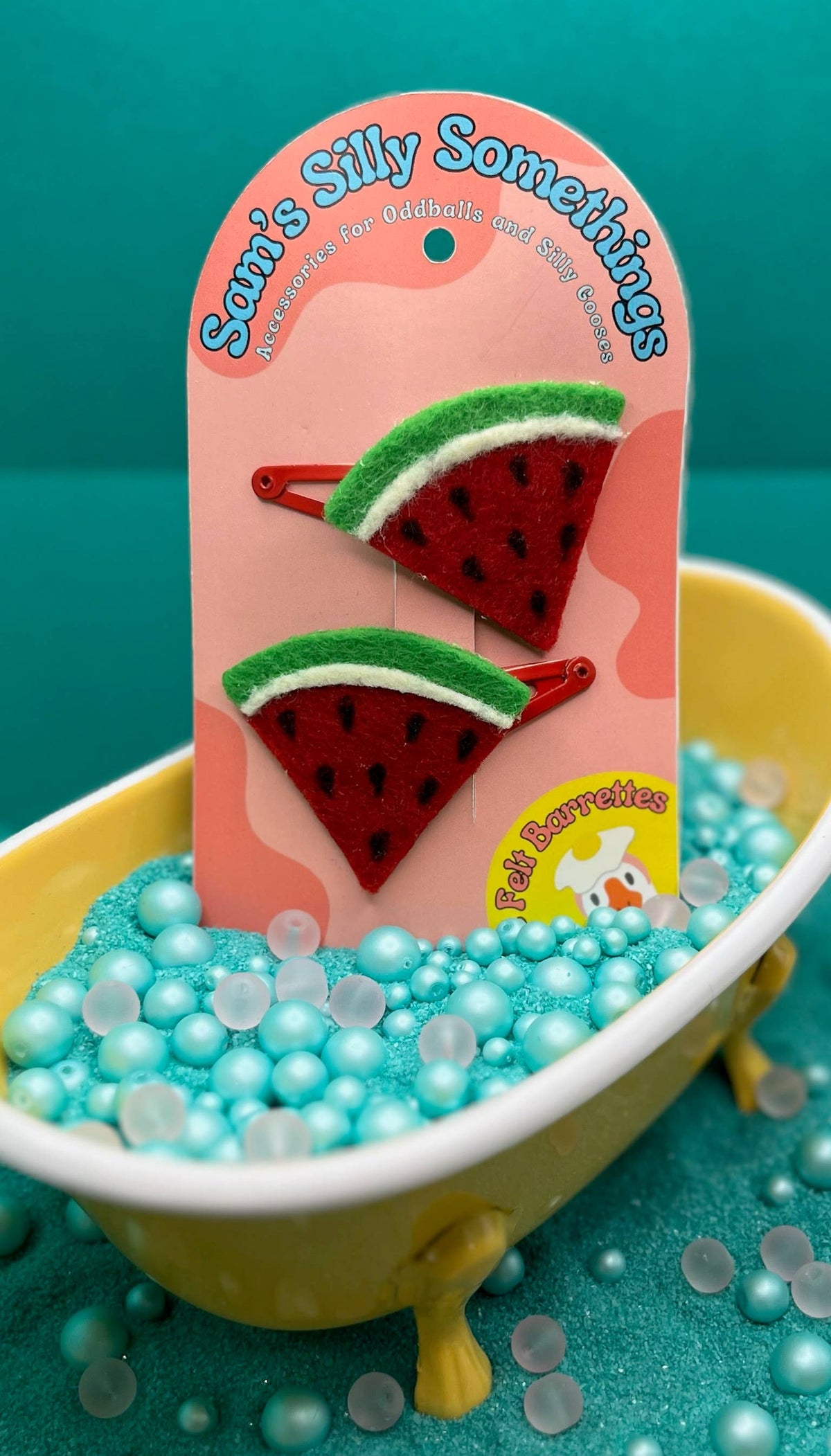Watermelon Barrettes | Felt Barrettes | Hair Accessories