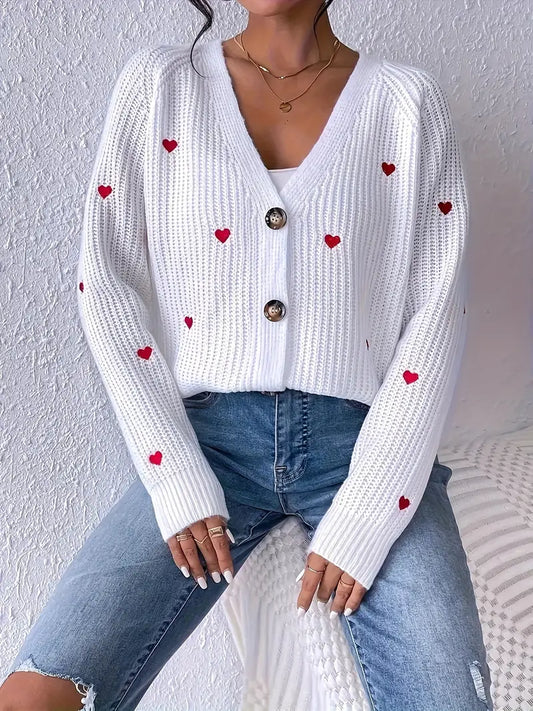 White Heart Cardigan