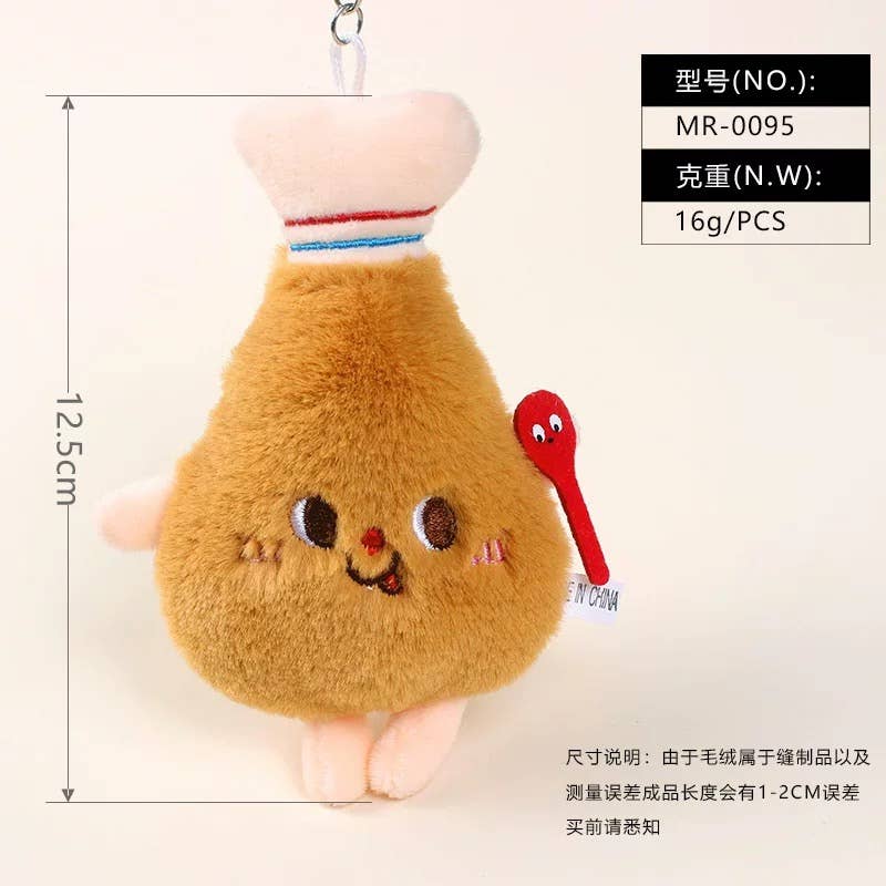 3.5-6" Food Keychain - various designs