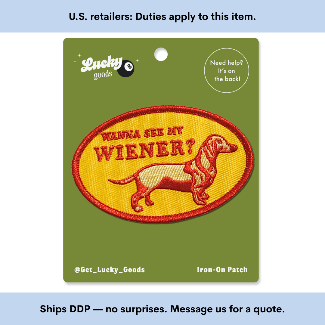 See My Wiener – Iron-On Embroidered Patch