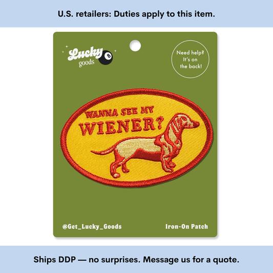 See My Wiener – Iron-On Embroidered Patch