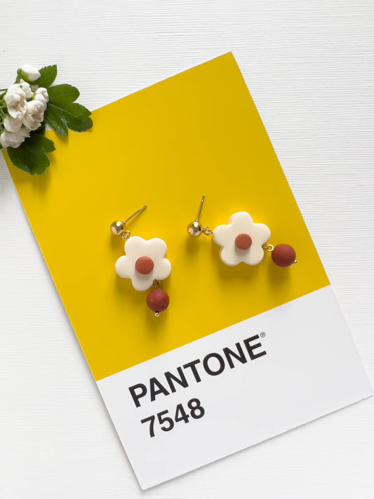 3D Flower Dangle in Polymer Clay