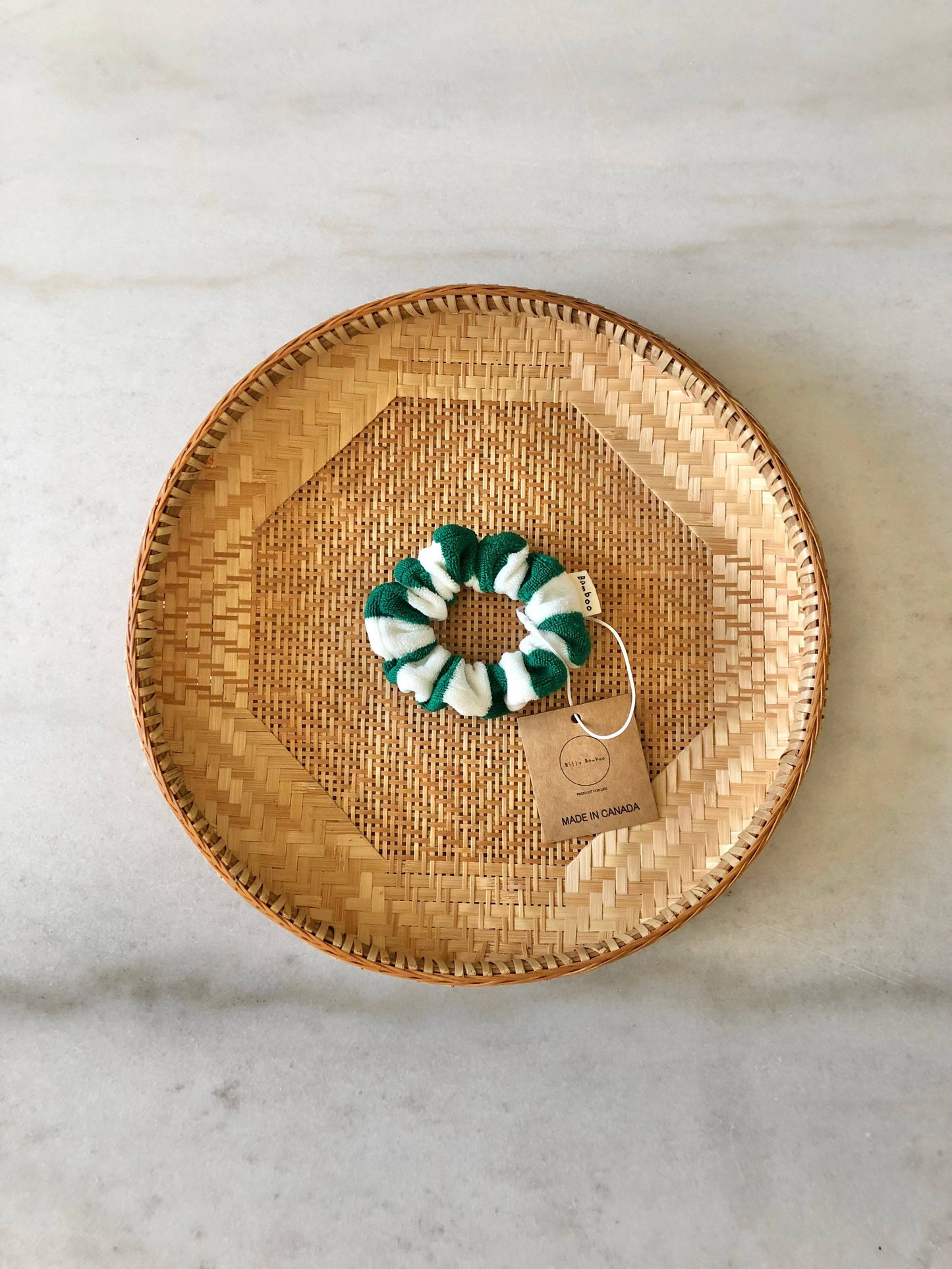 TOWELING STRIPE SCRUNCHIES