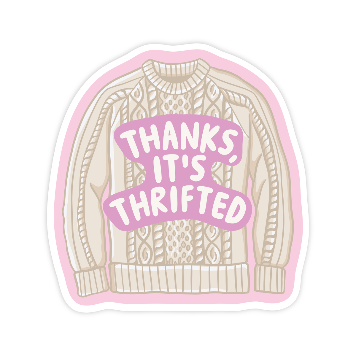 It's Thrifted - Vinyl Cozy Sweater Sticker