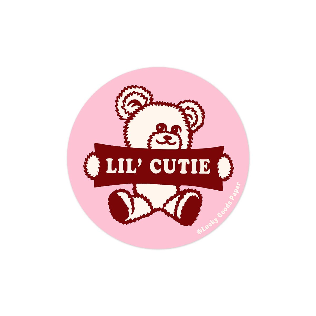 Lil’ Cutie Bear – Matte Vinyl Sticker