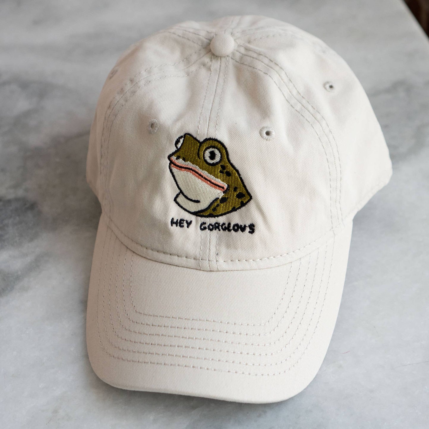Hey Gorgeous Frog Hat | Embroidered Dad Hat