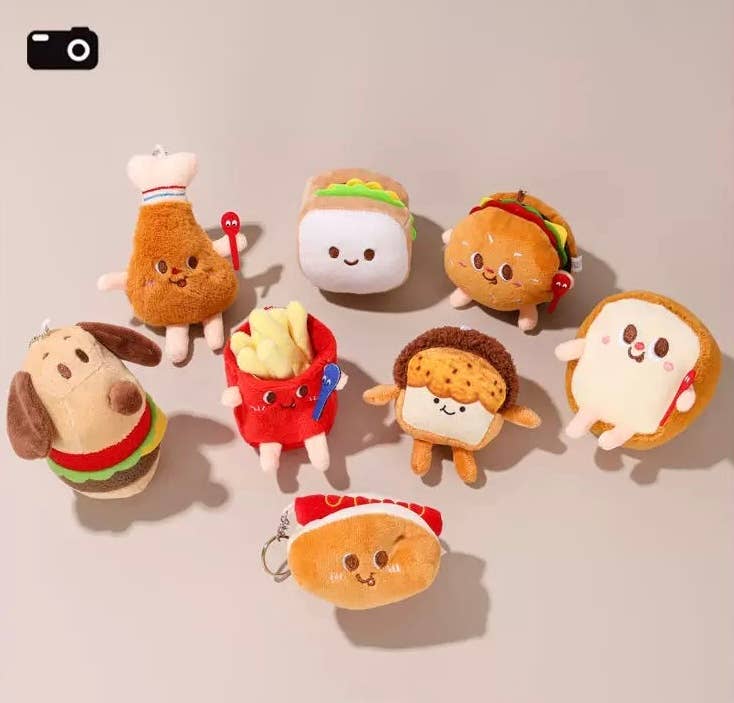 3.5-6" Food Keychain - various designs