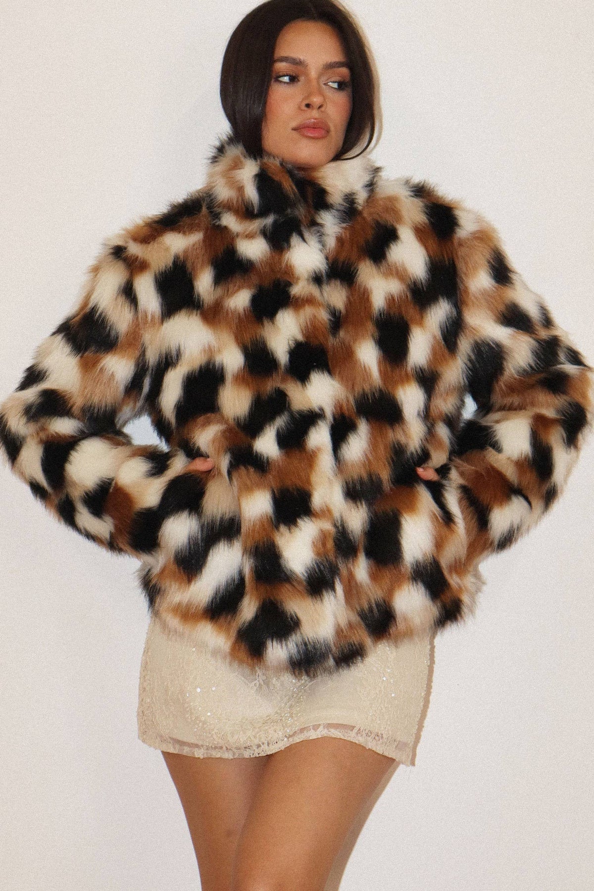 Print Faux Jacket
