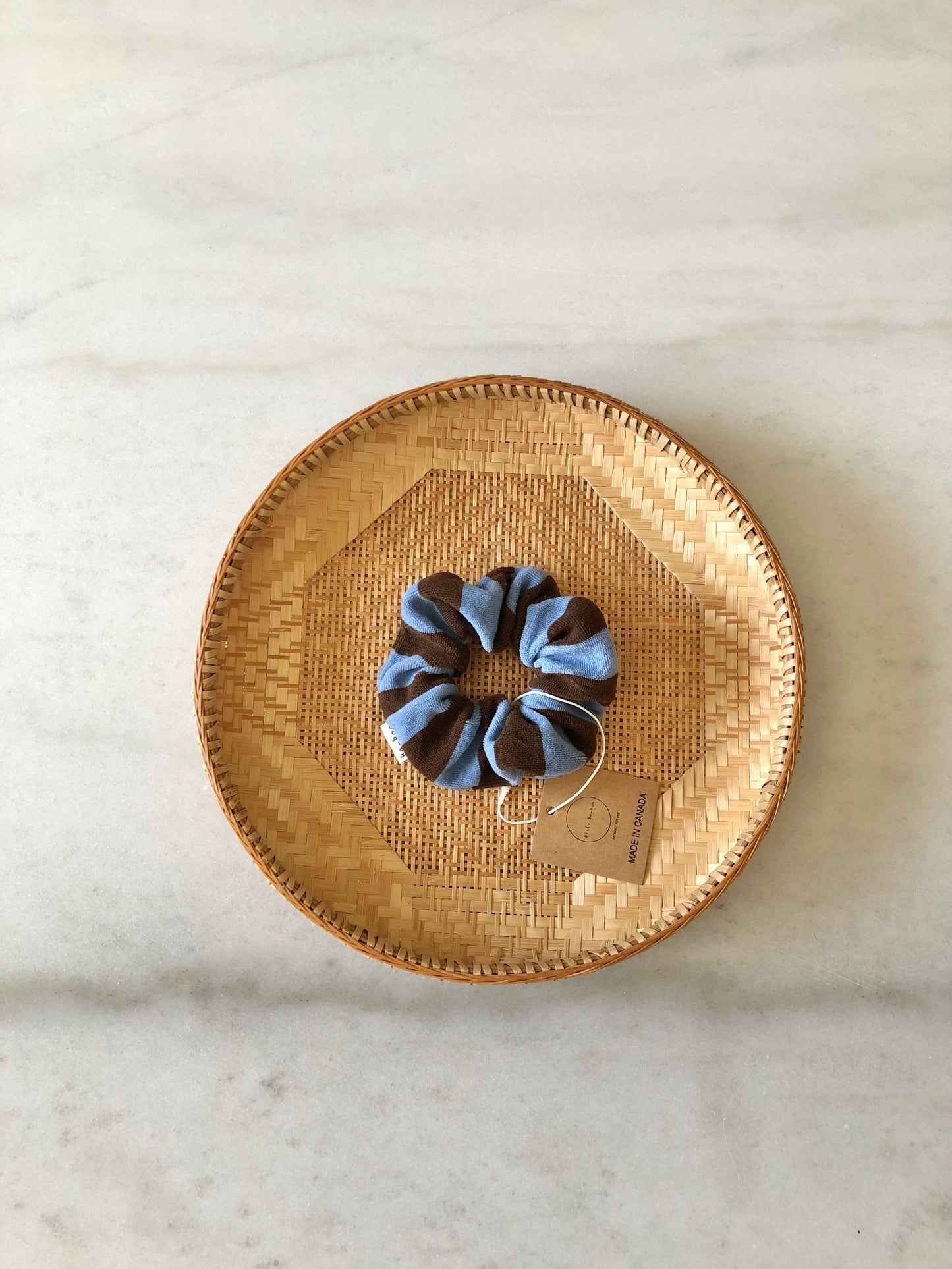 TOWELING STRIPE SCRUNCHIES