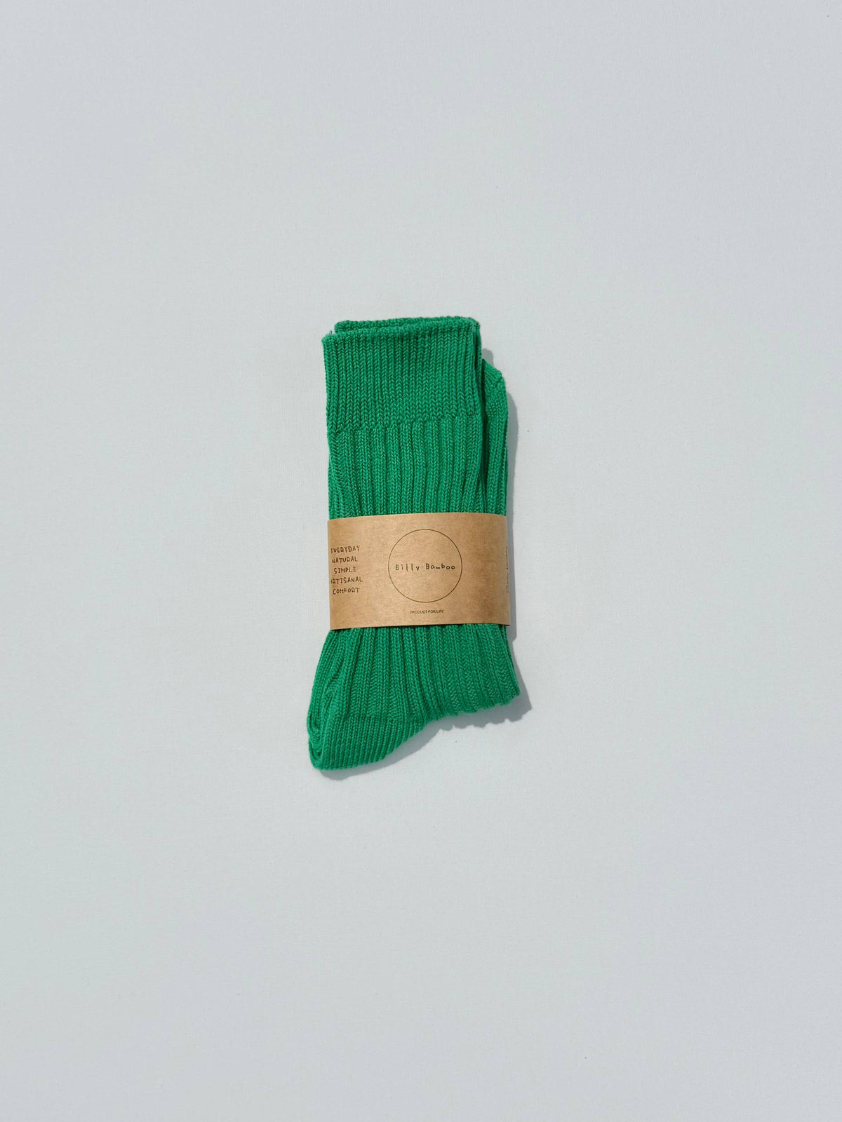 RIBBED COTTON HIGH SOCKS - Crystal bright