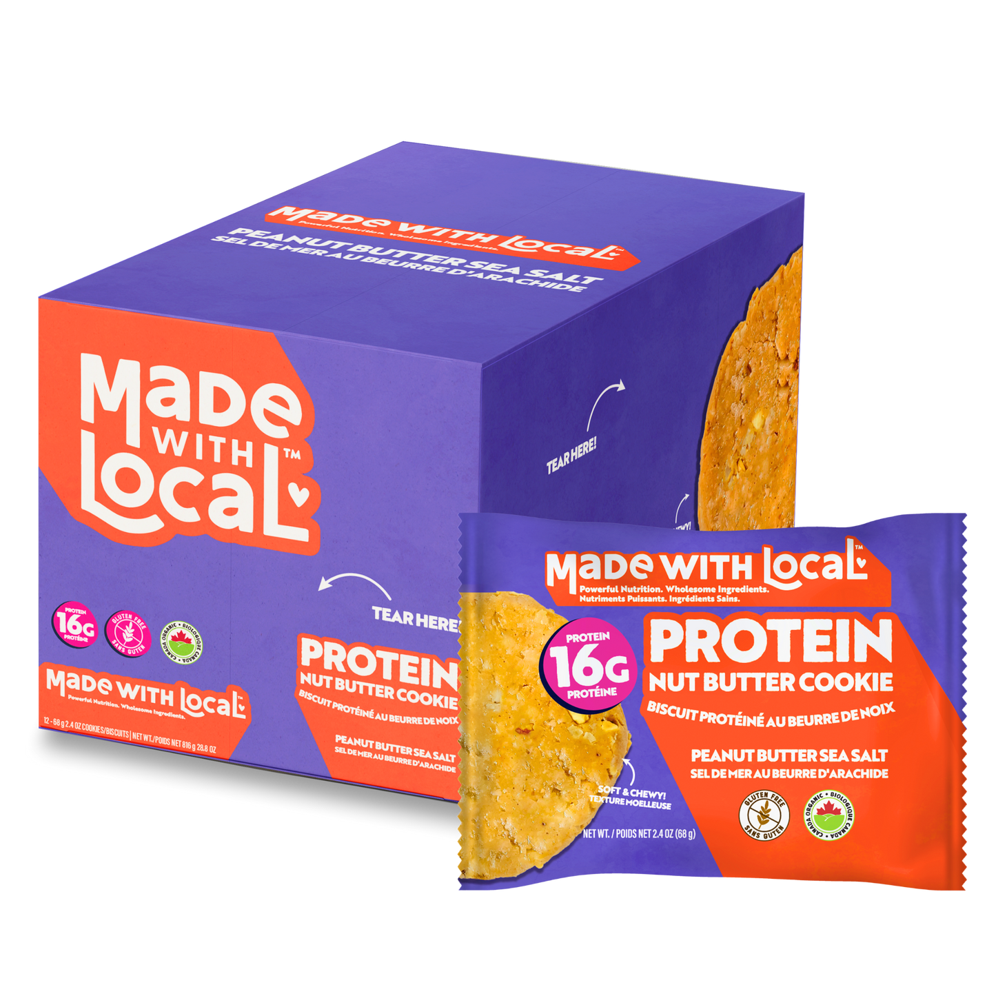 Peanut Butter Sea Salt | Organic Protein Cookie