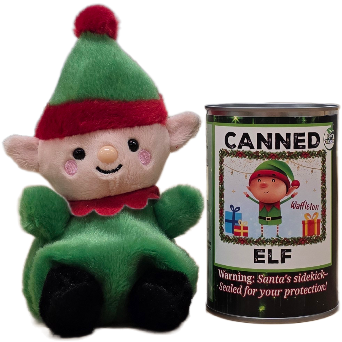Canned Elf | Christmas Plush in a Can w/Jokes | Magical