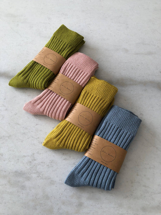 Billy Bamboo - Ribbed Cotton High Socks