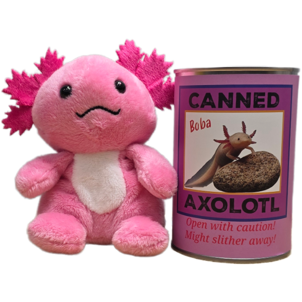 Canned Axolotl | Stuffed Animal Plush | Funny Jokes on Can
