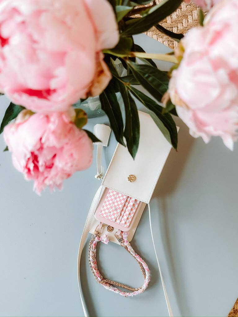 The Caep Pink Checkered Hoop Wallet