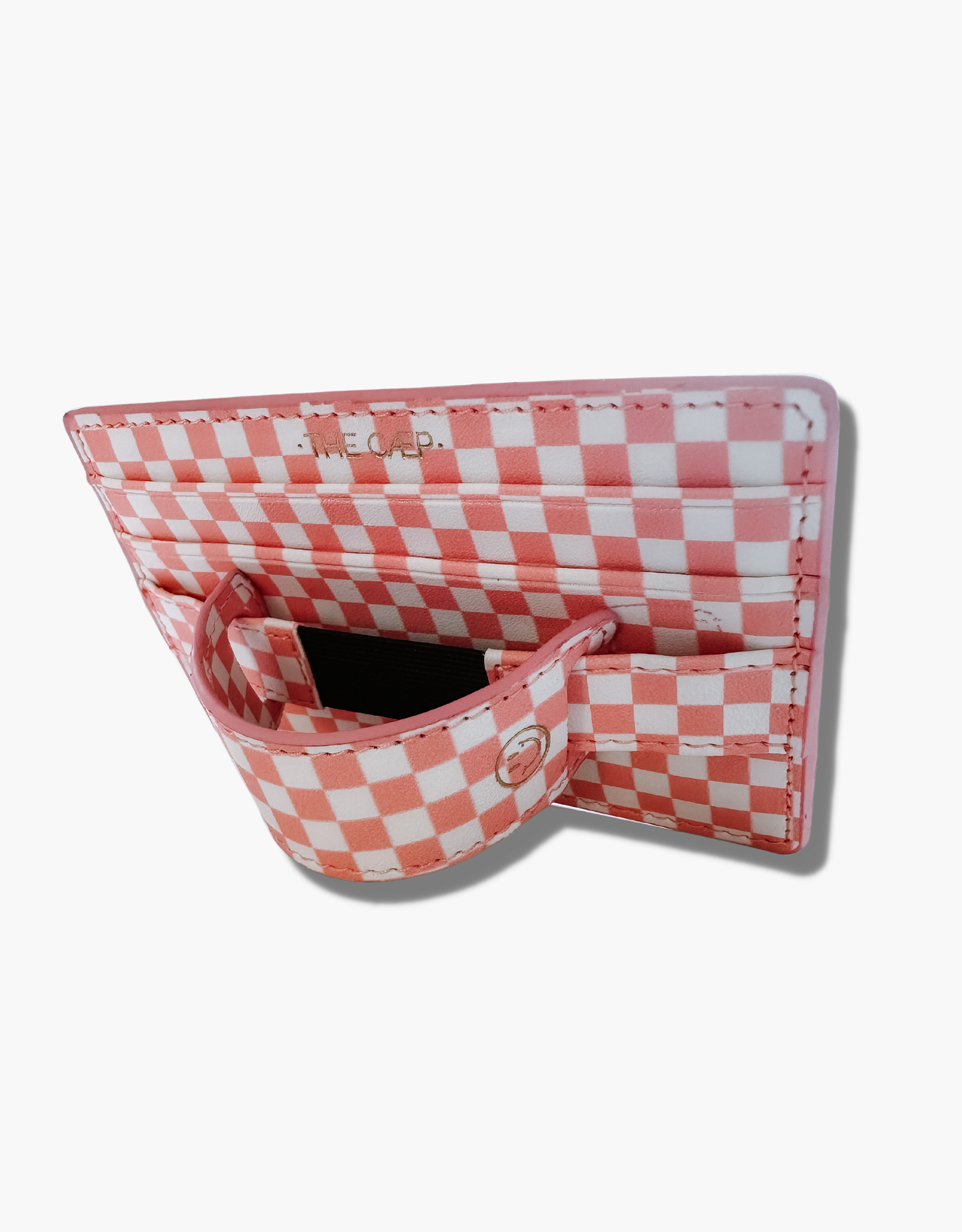 The Caep Pink Checkered Hoop Wallet