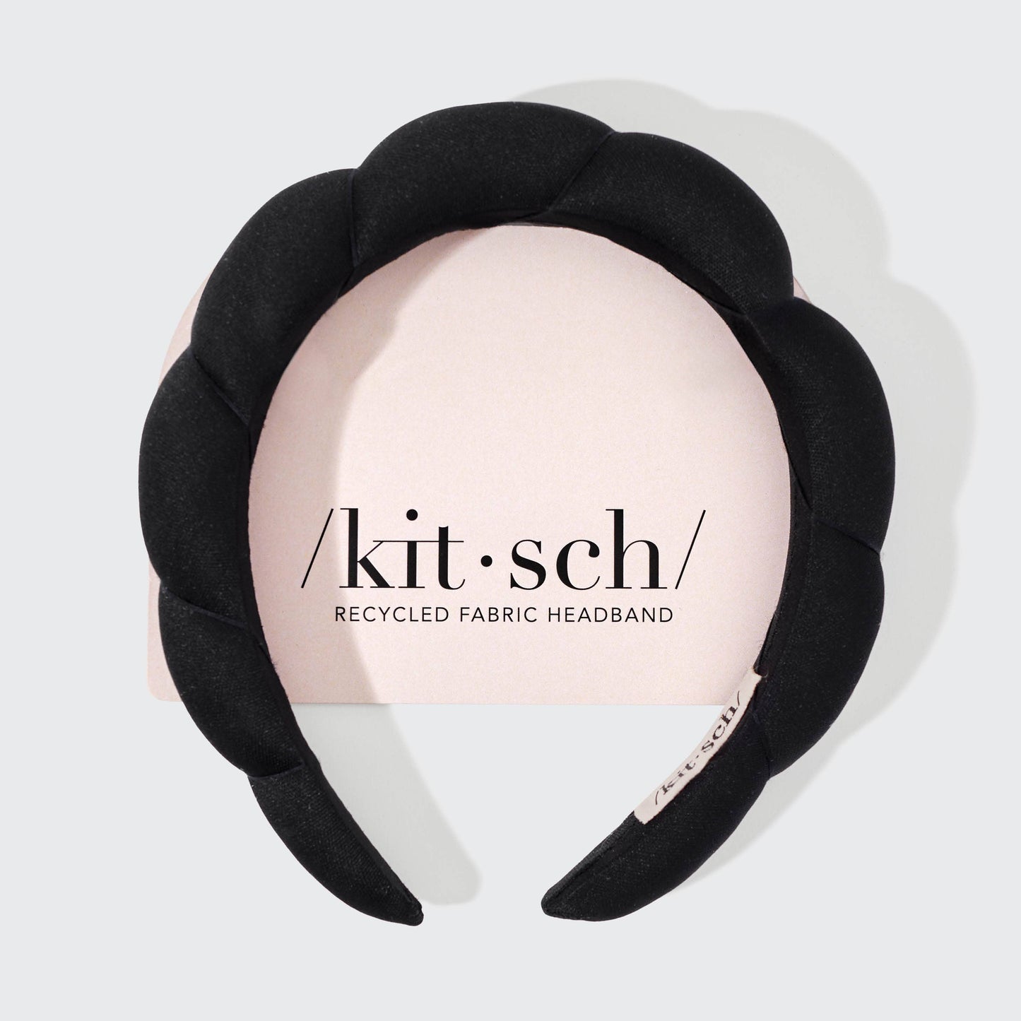 Kitsch- Recycled Fabric Puffy Headband 1pc- Black
