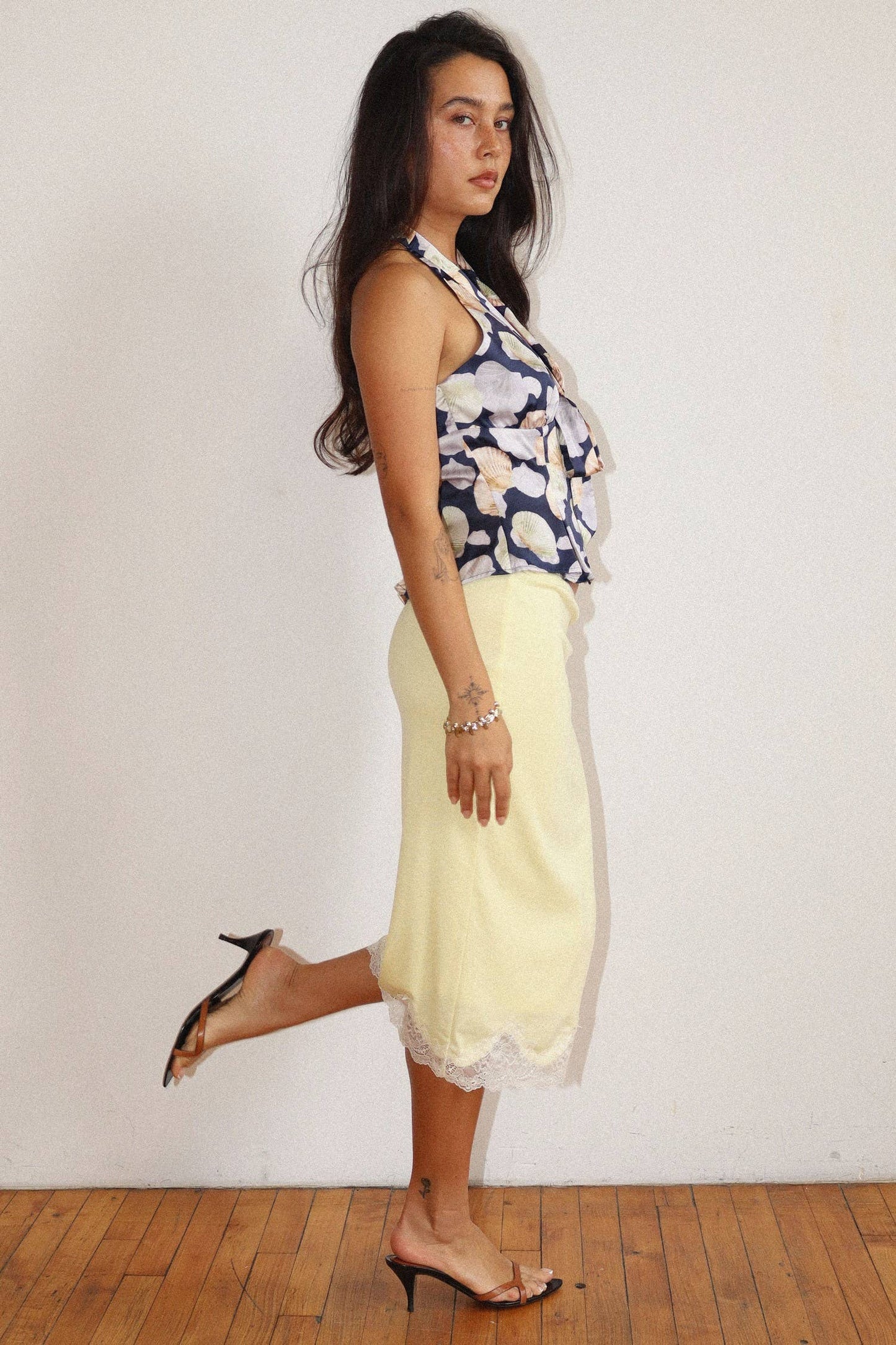 Seashell Print Halter Top