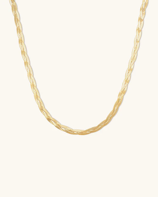 Leah Alexandra Braided Harringbone Necklace