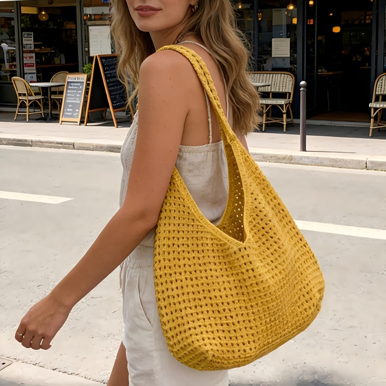 Knit Crochet Tote