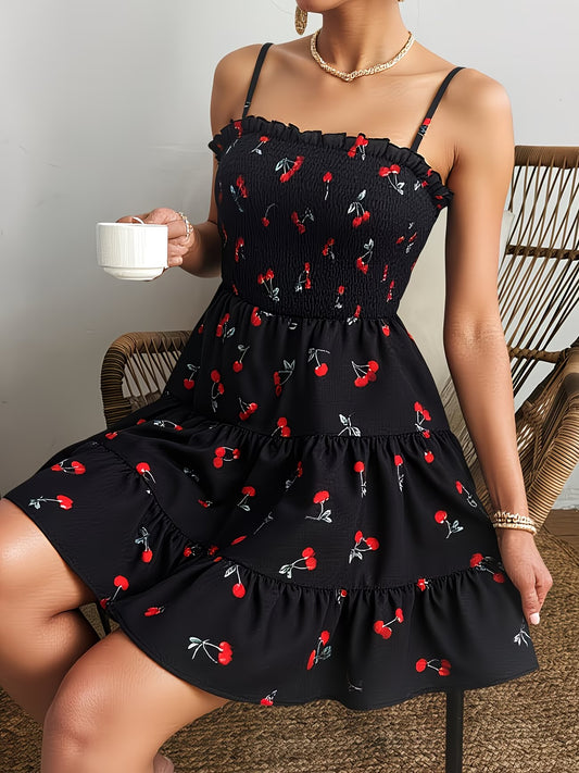 Cherry Black Dress
