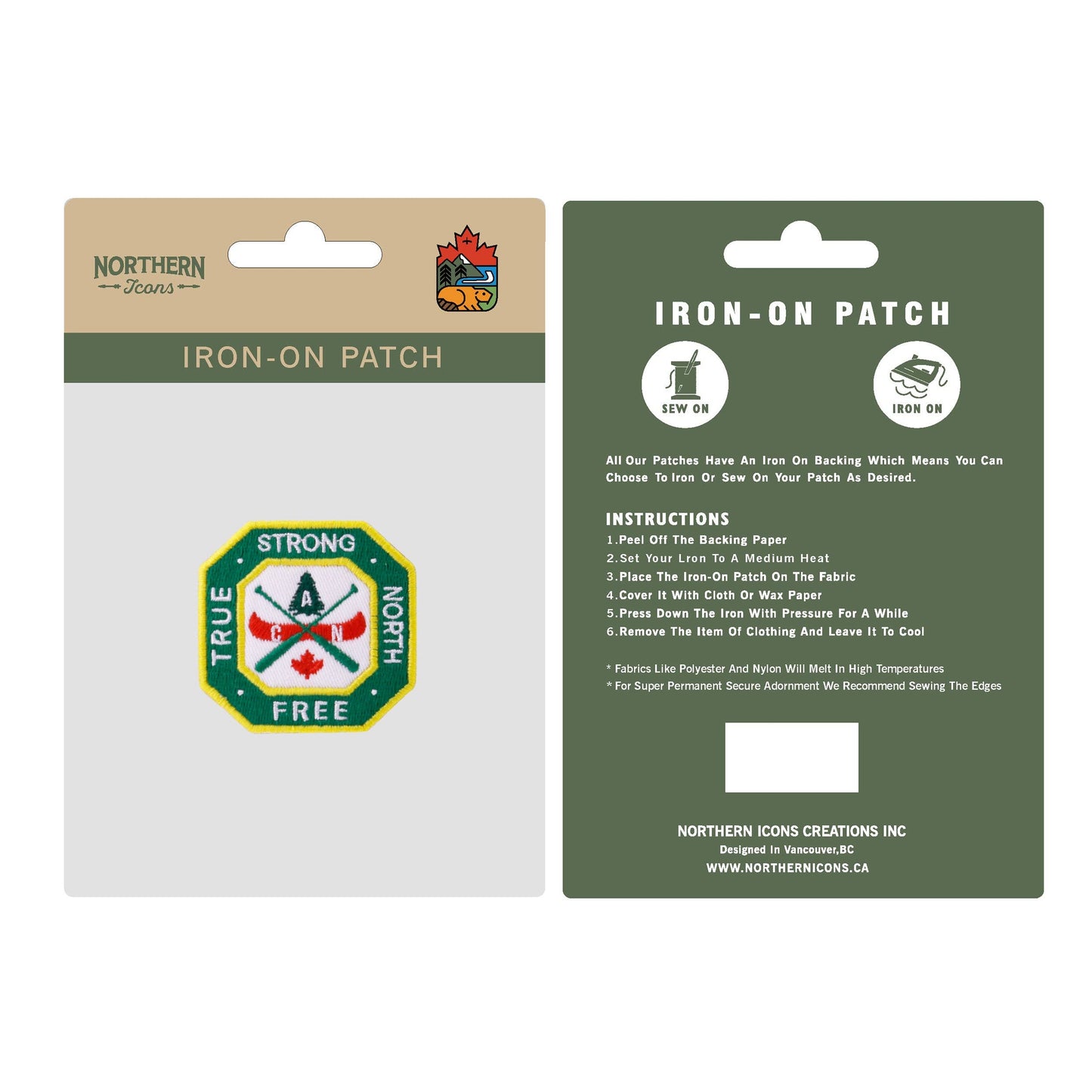 Canada iron-on embroidery patch
