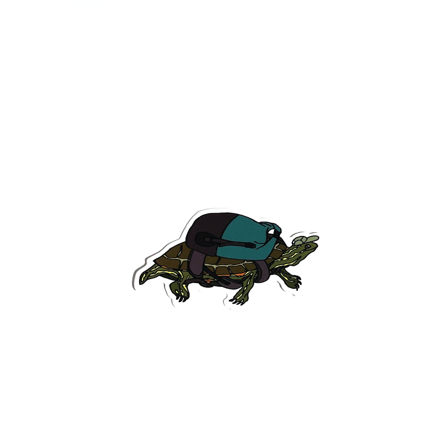 Hiking Turtle Sticker