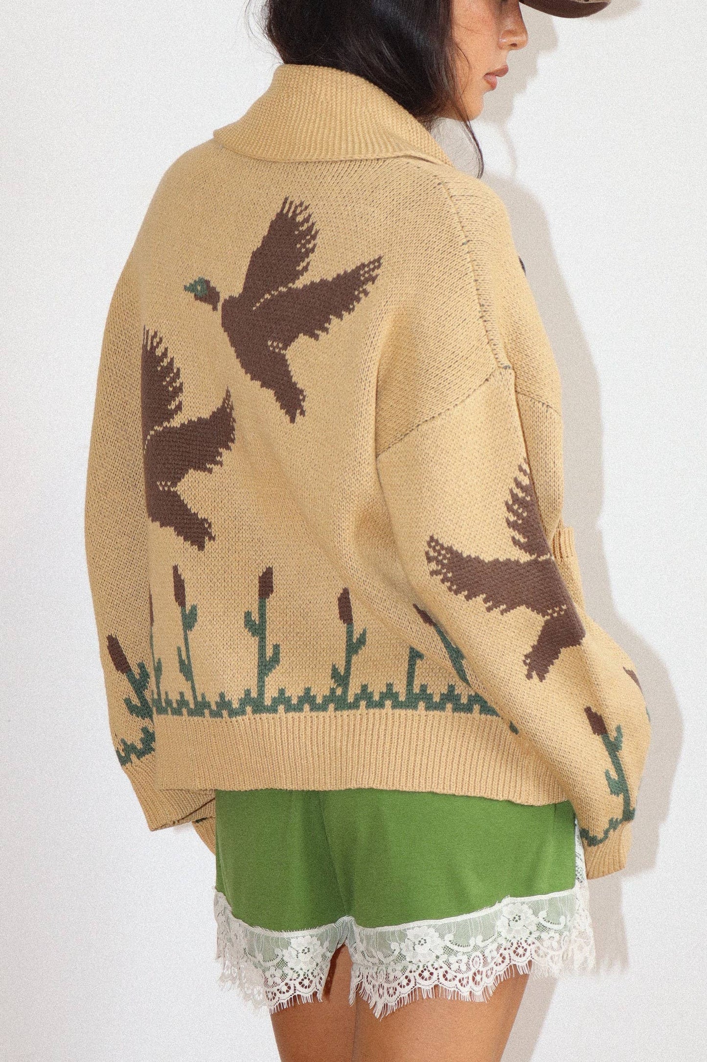 Desert Bird Knit Zip Cardigan
