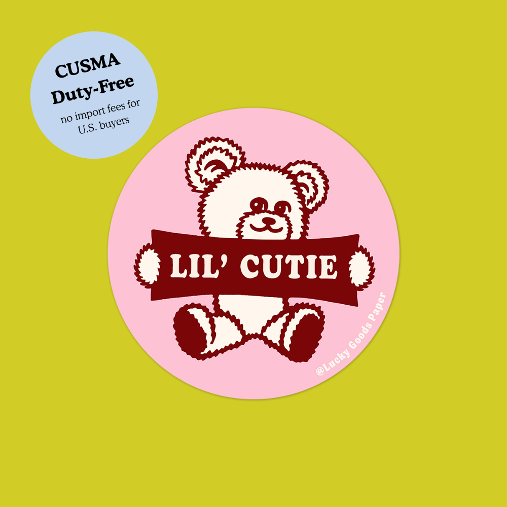 Lil’ Cutie Bear – Matte Vinyl Sticker