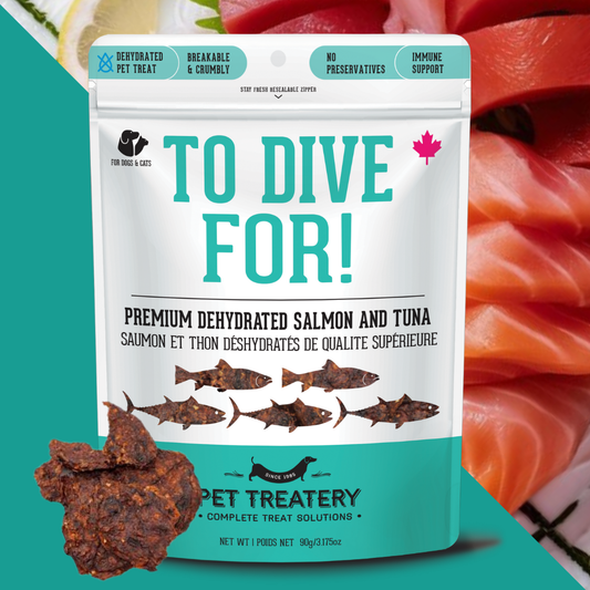 Salmon & Tuna Dehydrated Pet Treats: Omega-3 & High-Protein
