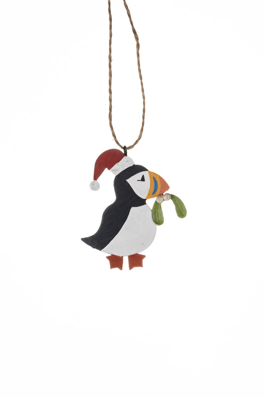 Puffin with Mistletoe